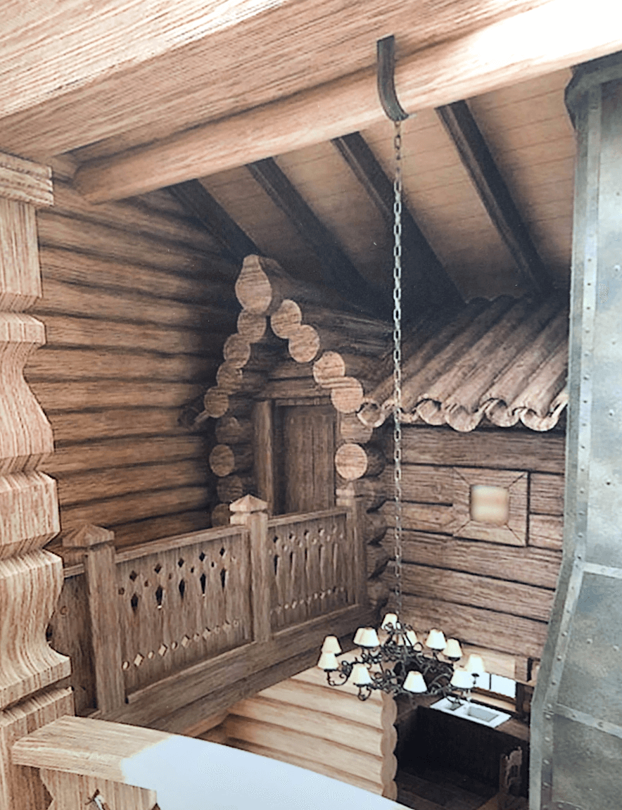Дом охотника в Псковской области сделанный полностью из термодерево